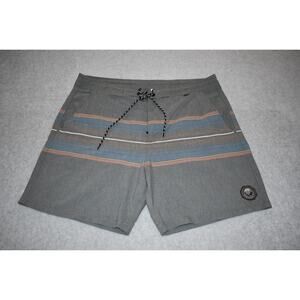 Hurley Swimming Board Shorts Mens Size 36 Gray Polyester Blend Surfing
